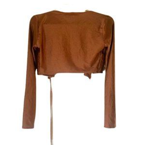 BELLITA- Women's Brown Crop-top Size- Small